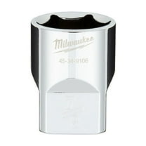 Pack of 1, Milwaukee 45-34-9106 1/2 Drive 7/8 Sae 6-Point Socket with Four Flat Sides
