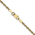 thumbnail image 3 of 10K Yellow Gold Rope Chain Styles Necklace 2 mm Diamond-Cut Lightweight 18 inch, 3 of 4