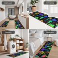 thumbnail image 5 of Rainbow Mushroom Neon Black Pattern Kitchen Rugs Sets Of 3,Kitchen Runner Rugs Non Skid Washable,Decorative Kitchen Floor Mats for Kitchen,Sink,Laundry,17"x30"+ 17"x47" + 17"x59", 5 of 6