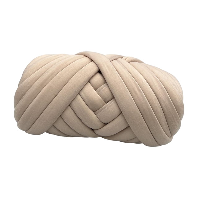 yuksok Chunky Yarn Comfortable Lightweight Durable Polyester Breathable Hand Knit for Khaki