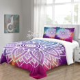 thumbnail image 4 of Bohemian Mandala Duvet Cover with Pillowcases 3D Printed Luxury Soft Bedding Easy Care Set with Zipper Boho Chic Mandala Colorful Flowers Flower Pattern Closure Unique Design Anti-allergic Duve, 4 of 5