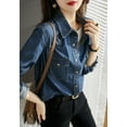 thumbnail image 1 of Camisa vaquera, blusa de mujer, camisas occidentales, túnica, blusas con botones, 1 of 8