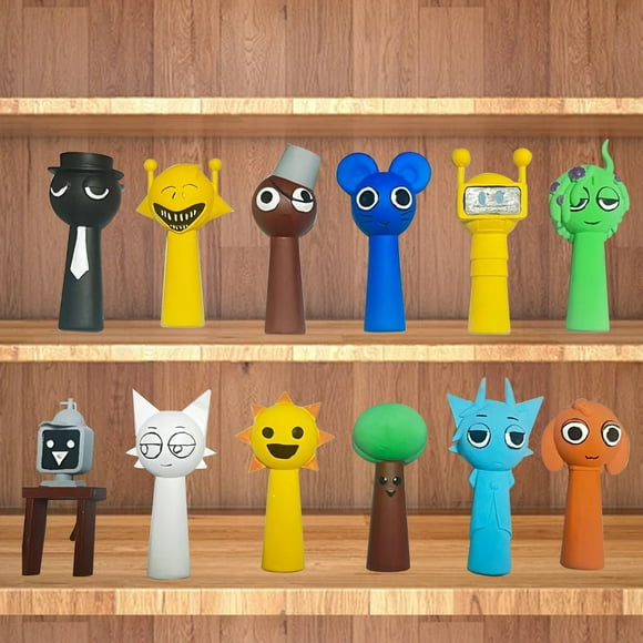 12 PC Sprunk Figures Colorful Toy Figures for Kids Safe, Durable, and Fun Sprinklers Game,Office Gifts for Kids Funs