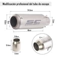 thumbnail image 3 of Escape de Moto IOAGSVW Acero Inoxidable 51mm Universal para Motos, Dirt Bikes, Street Bikes, Scooter, 3 of 7