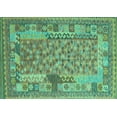 thumbnail image 1 of Ahgly Company Machine Washable Indoor Rectangle Oriental Turquoise Blue Traditional Area Rugs, 7' x 10', 1 of 4