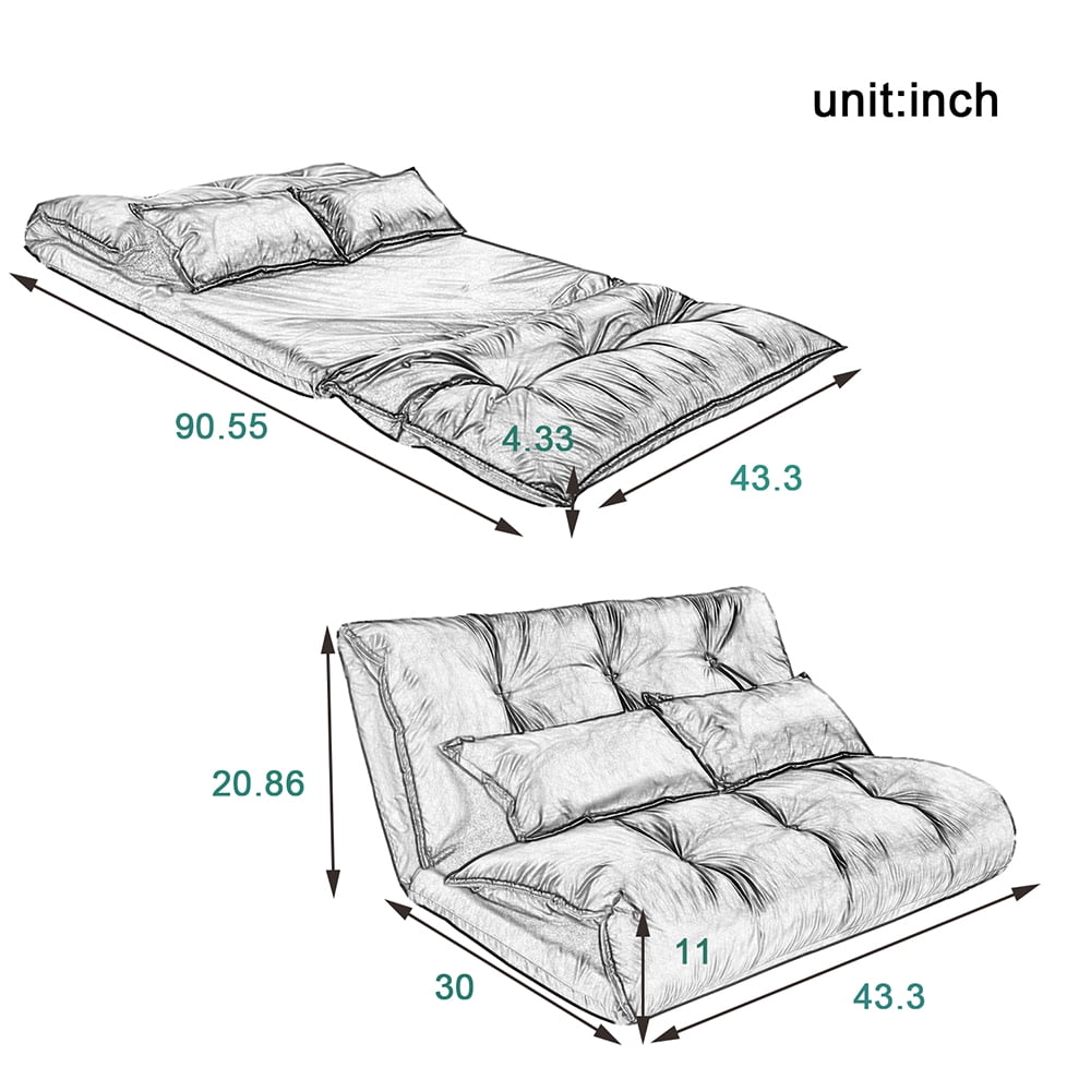 Lowestbest Adjustable Lazy Sofa Bed, Foldable Chaise Lounge Sofa Chair, Folding Futon Sofa Leisure Sofa Bed with 2 Pillows, Red Lowestbest Adjustable Lazy Sofa Bed, Foldable Chaise Lounge Sofa Chair, Folding Futon Sofa Leisure Sofa Bed with 2 Pillows, Red