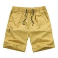 thumbnail image 1 of Abcnature Men's Athletic Shorts, Sports Gym Running Short Pants, Men's Summer Beach Capris Loose Sports Straight Men's Shorts, Cargo Casual Hiking Shorts Yellow L, 1 of 2