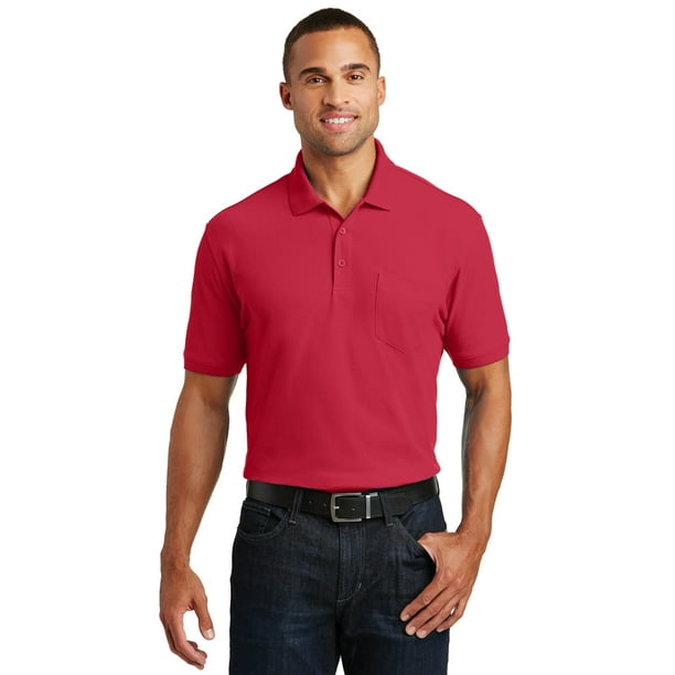 Polo de piqué clásico Core de Port Authority® con bolsillo. K100P Autoridad Portuaria K100P