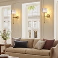 thumbnail image 3 of Apliques de Pared de Cristal SADOVC 14cm Dorado con Batería y Control Remoto Set de 2, 3 of 9
