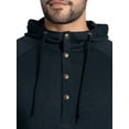 thumbnail image 5 of Wrangler Workwear Men's and Big Men's Sweater Fleece Mock Neck Hoodie, Size S-3XL, 5 of 12