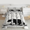 thumbnail image 2 of Homewish Animal Bear 3 Pieces Queen Comforter Set for Female Men Teens,Black White Ultra Soft Bedding Sets,Jungle Wildlife Bedding Comforter Set,Lightweight Room Decor,Reversible, 2 of 8