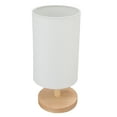 thumbnail image 3 of Bedside Lamp, EU Plug 110-240V Wood Base Table Lamp  For Home, 3 of 8