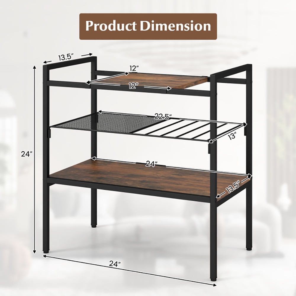Yardi Yard Industrial Entryway Table with Removable Panel and Mesh Shelf, Narrow Console Table with Shelves for Entryway & Hallway