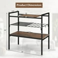 thumbnail image 3 of Topcobe Industrial Entryway Table with Removable Panel and Mesh Shelf, Sofa Side Table for Living Room, Front Hall, Hallway and Foyer, 3 of 8