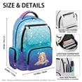 thumbnail image 5 of Pzuqiu Gradient Mermaid Scales Girls Backpack Ultra-Soft Breathable School Bookbag 17 Inch Lightweight Casual Shoulder Bag with Multi Pockets for 8-12 Years Old Laptop Daypack, 5 of 7