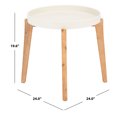 thumbnail image 6 of SAFAVIEH Charlen Outdoor Patio Round Side Table, Natural/Beige, 6 of 7