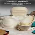 thumbnail image 6 of Domaci Rattan Cane Silicone Bread Proofing Serving Baskets, Set of 2, 6 of 9