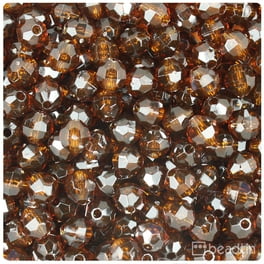 BeadTin Root Beer Transparent 18mm Sunburst Craft Beads - 135 Pieces For Jewelry Making