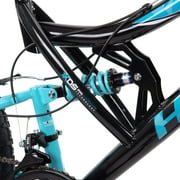 Huffy 26 Trail Runner Mountain Bike, Fits Riders 60”+, Black/Teal, Adult, Womens