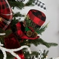 thumbnail image 3 of Northlight Set of 4 Red and Black Plaid Plush Winter Hat Christmas Picks 15", 3 of 8