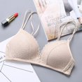 thumbnail image 1 of Mujer Ropa Interior Sin Cable Sujetador Sexy Encaje Push Up Cómodo Delgado Ajustable Pequeña Pecho C5IE, 1 of 5