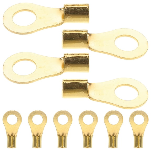 10 Pcs Terminal Connectors Insulated Terminals for Marine Boat Golden