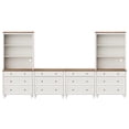 thumbnail image 5 of Entertainment Center with Bookshelves for TVs up to 75", Farmhouse Wall Unit TV Stand with Drawers, Media Console Table for Living Room, Bedroom & Home Theater, White, 5 of 5