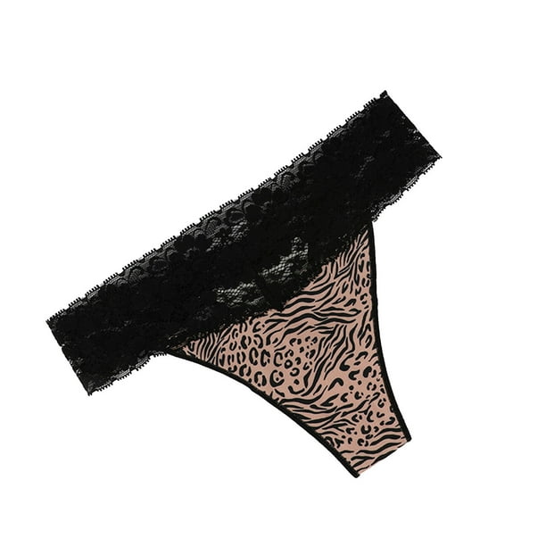 Aayomet Briefs For Women Women Underwear Thongs Lace Bikini Panties G  String Thong Stretch Ladie Brief Underwear Thong,Navy L