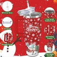 thumbnail image 2 of Christmas Tumbler 40 oz Christmas Tumblers with Handle and Straw Farmhouse Red Snowman Stainless Steel Insulated Coffee Cups Mugs Christmas Gifts Stuff Decor for Women Girls, 2 of 7
