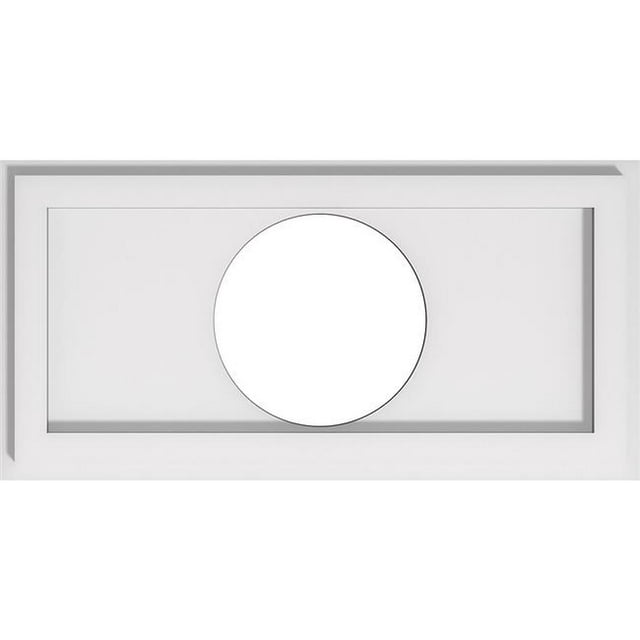 Ekena Millwork CMP18X9RE-06000 6 in. ID x 6.25 in. Rectangle Architectural Grade PVC Contemporary Ceiling Medallion