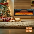 thumbnail image 6 of Tcisa 36" Electric Fireplace, Recessed and Wall Mounted Low Noise Ultra Thin Thermostatic Fireplace Remote Control with Timer, Touch Screen, Adjustable Flame Colors, 6 of 8