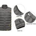 thumbnail image 4 of Little Donkey Andy Men's Lightweight Warm Puffer Vest Thermal Golf Sleeveless Jacket for Outdoor Hiking Travel Casual Light Gray L, 4 of 7