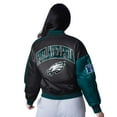 thumbnail image 2 of Women's Starter  Midnight Green/Black Philadelphia Eagles Zone Blitz Cropped Full-Snap Satin Jacket, 2 of 2