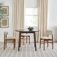 thumbnail image 5 of Walker Edison Mid-Century Solid Wood Oval Dining Table, Caramel, Walnut, 5 of 22