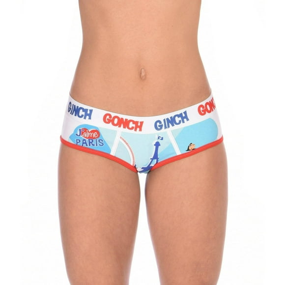 Ginch Gonch Calzoncillos I Love Paris para Mujer Mediano