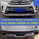 thumbnail image 4 of Diseño de coche para Toyota Highlander/Kluger 2018 2019 2020 2021, protector de parachoques delantero y trasero, placa de protección de plástico ABS, 4 of 5
