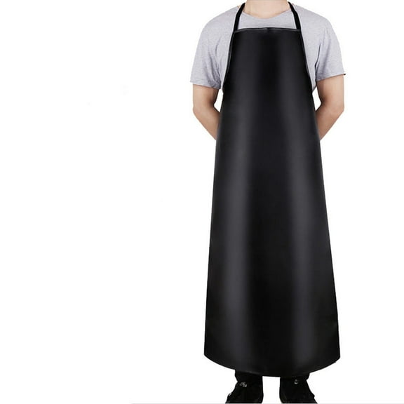 1 Pack Waterproof Rubber Vinyl Apron for Unisex Adult, Lightweight Chemical Resistant Industrial Work Apron（ Length 108cm * Width 68cm)