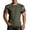 Green, variant on Men's T-Shirt, Short Sleeve Crew Neck Top with Raglan Sleeves for Casual Everyday Wear