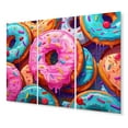thumbnail image 2 of Designart "Pop Art Donuts in Blue and Pink III" Food & Beverage Metal Wall Décor Set, 2 of 5