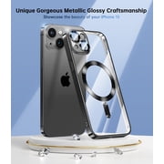 Magnetic Case for iPhone 15 Pro Case Slim [Compatible with Magsafe] [Not Yellowing] Slim for iPhone 15 Pro Case Black
