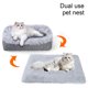 thumbnail image 5 of Esterilla para la cama para mascotas | Colchón de vellón para perros y gatos | Soporte grueso y antideslizante lavable | Beige gris | 61x51cm | Colchoneta para mascotas suave, cálida y transpirable, 5 of 6