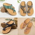 thumbnail image 3 of Women's Summer Sandals Shiny Flat Slippers Summer Beach Clip Toe Flip Flops, 3 of 5