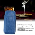 thumbnail image 3 of Cigar Case Travel Holder,  Pattern Leather Cigar Case 3 Finger Holder Leather Cigar Carrying Case For Cigar Accessories Gift, 3 of 8
