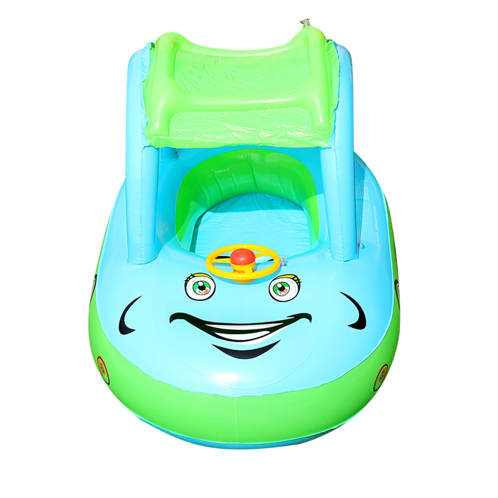 Sprifallbaby Inflatable Swimming Ring Car Baby Pool Float with Sun