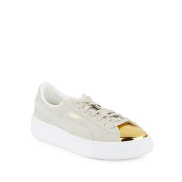magneet flexibel verlangen Puma Suede Platform Gold Women's Sneakers Gold Star-White 362222-01 -  Walmart.com