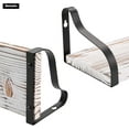 thumbnail image 6 of Oumilen Rustic 4" x 15" White-Brown Floating Shelf Set of 3, 6 of 6