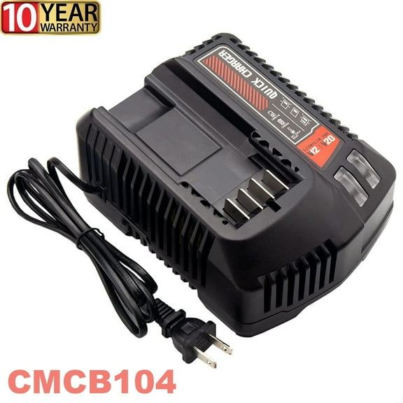 20V Charger Replacement for Craftsman V20 Battery Charger CMCB104, Compatible with Craftsman 20 Volt Max Lithium Battery CMCB202 CMCB204 CMCB201 CMCB205