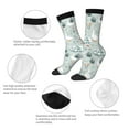 thumbnail image 3 of Haiem Goose and Doodle Flowers Pattern Crew Socks – Soft & Durable Moisture-wicking Socks, Stay-Up Fit for Business, Work, and Casual Wear Size 5-11, 3 of 6