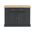 thumbnail image 2 of Homestyles Nantucket Wood Kitchen Island in Black, 2 of 15