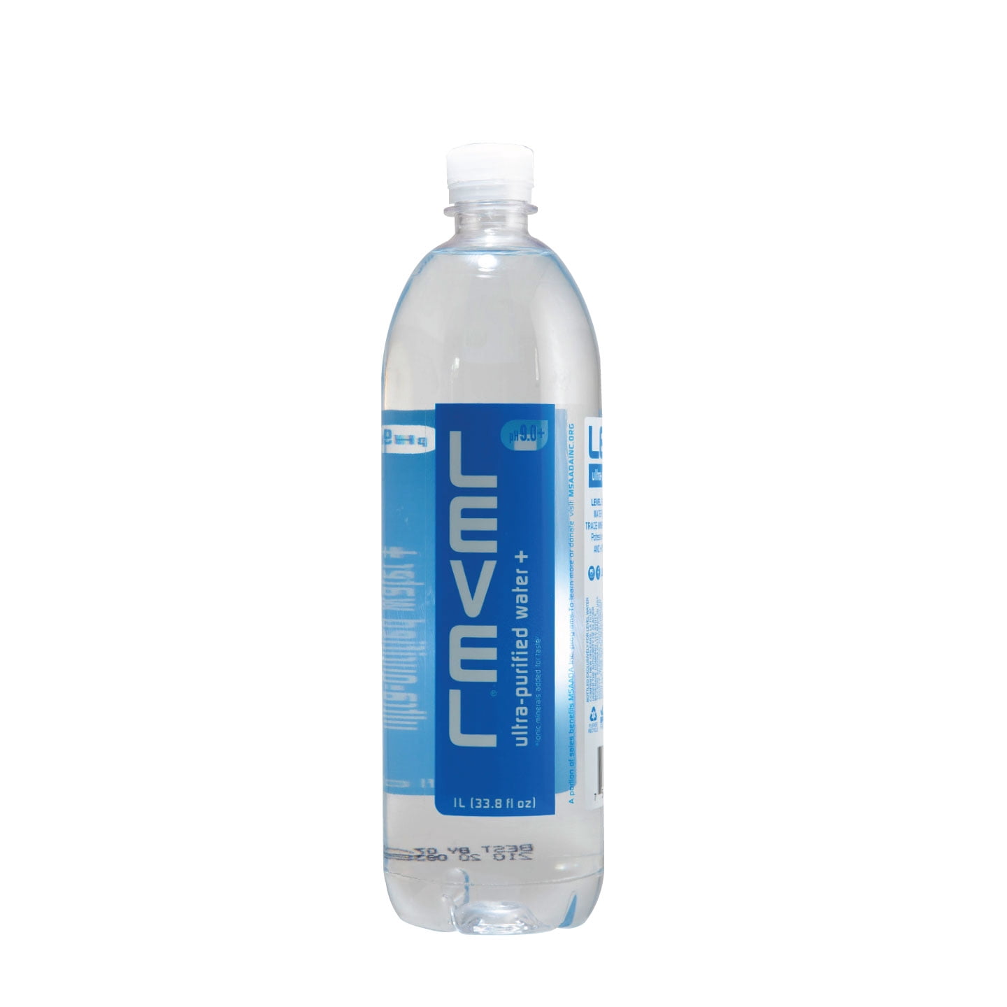 Level Water  (Ultra-Purified Water+) 1L, Ionic Minerals Added For Taste and Hydration, 9.0+ pH, 12/case